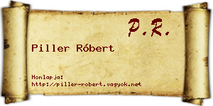 Piller Róbert névjegykártya