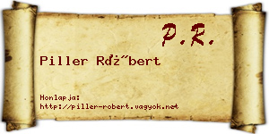 Piller Róbert névjegykártya